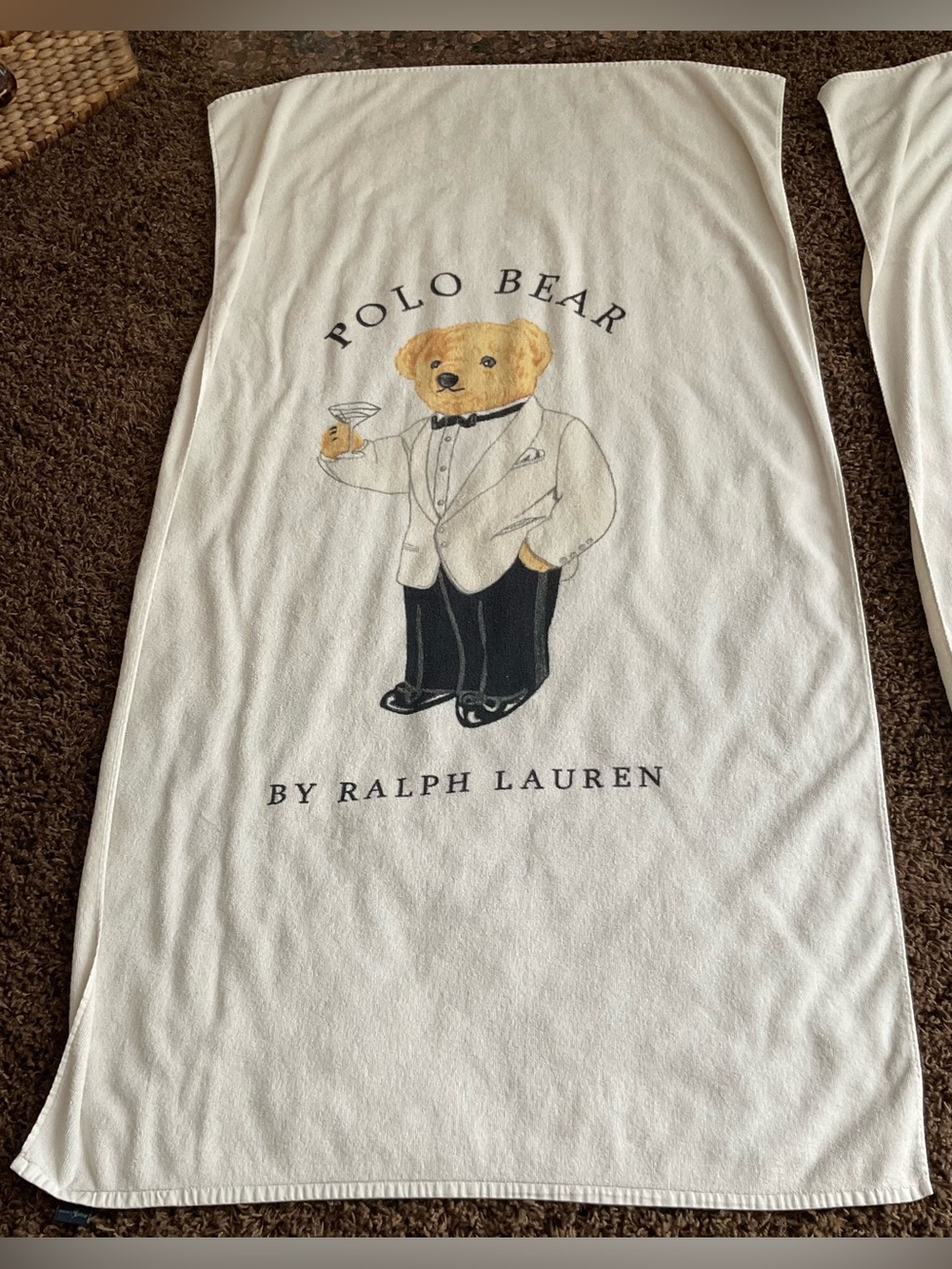 2 Vintage Ralph Lauren Polo Bear Pool/Beach Towels - Picture 2 of 11